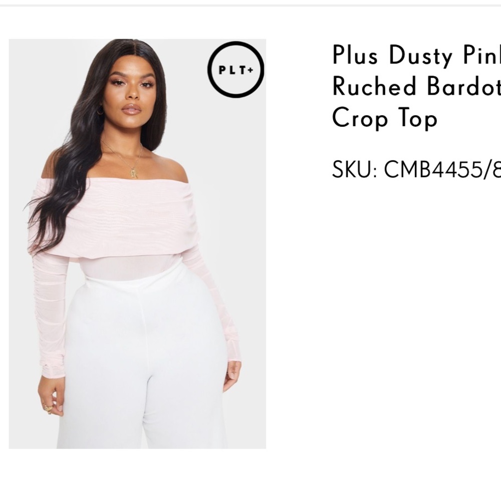 Dusty Pink Ruched Top - Picture 2 of 3
